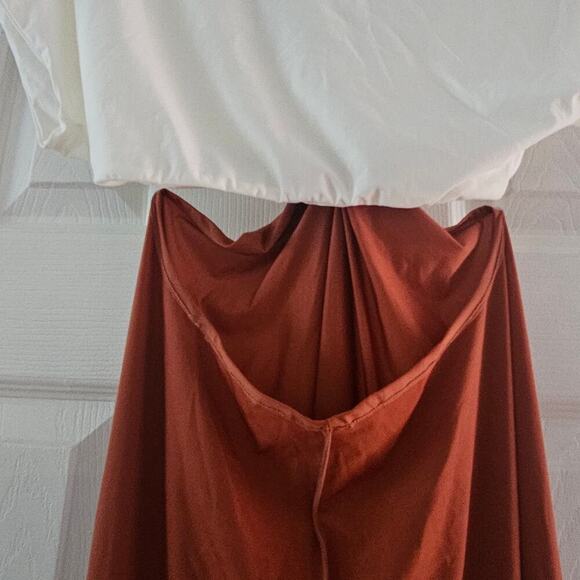 NWT Vix by Paula Hermanny Women's White Tan Loop Midi Cover Up Maxi Dress Size S - Picture 7 of 13